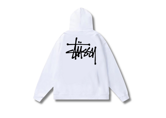 STUSY HOODIE LOGO 'white'