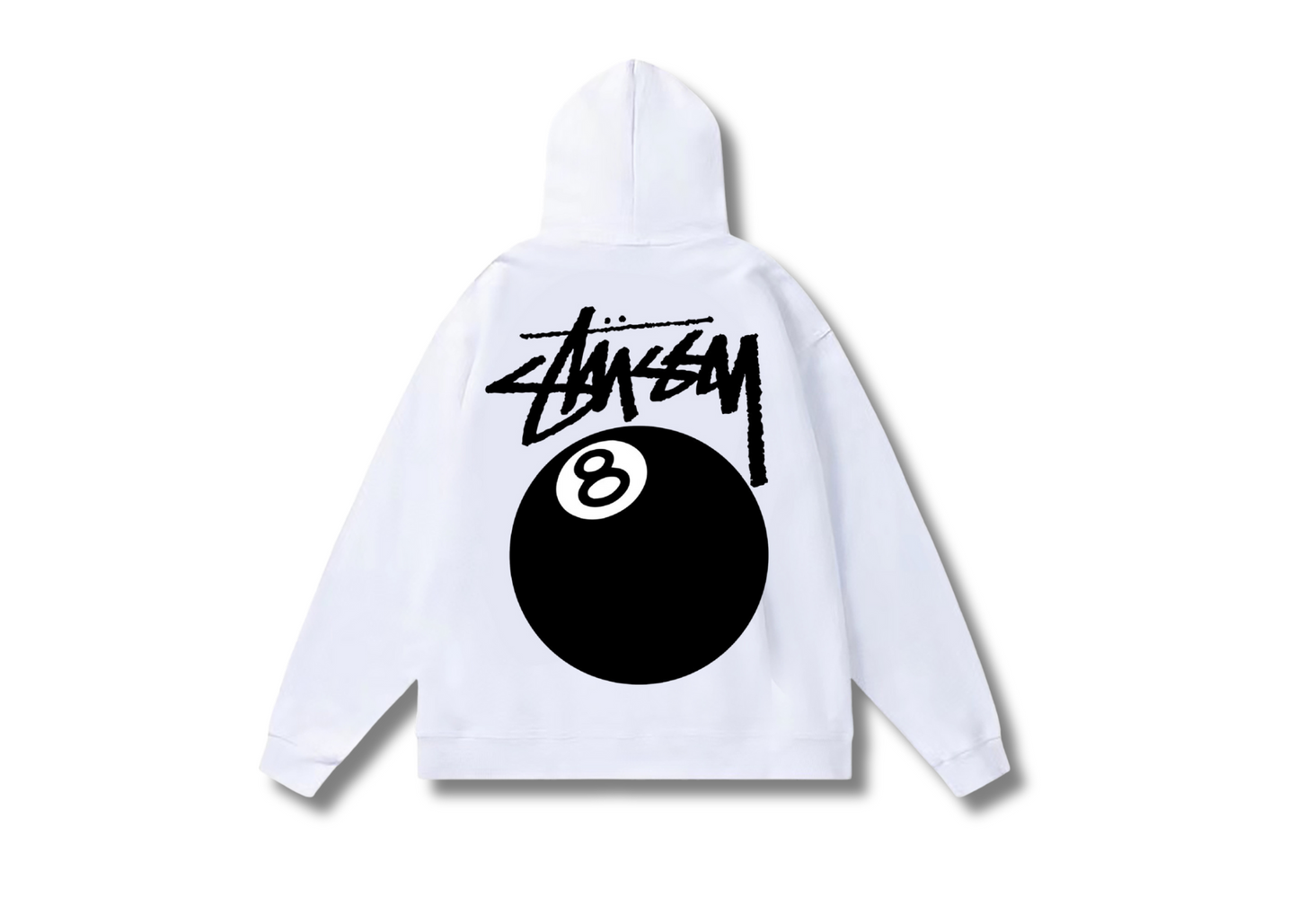 STUSY HOODIE 8BALL 'white'